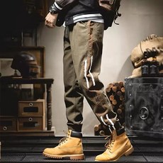 남성용 패션플로우 컬러 컴비네이션 조거팬츠