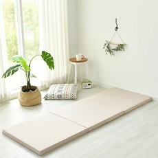 NAGADA 3折式大理石紋泡棉床墊 70 x 200 cm, 3cm, 米色