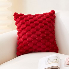 G&Y 冬季加厚蜂巢絨毛抱枕套