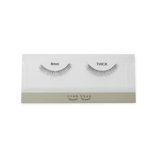 깜박 인조 속눈썹 통짜 Gray Pair Thick 8mm, Blue, 1개