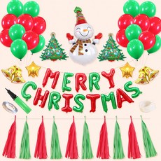 스투피드 크리스마스 홈파티 풍선장식 세트, 01 눈사람테슬, 1세트