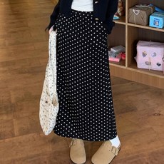 PEONIST 圓點圖案直筒長裙
