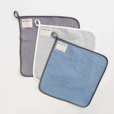 Dream Tofu 男孩日託中心紗布織物環形毛巾 3 件套