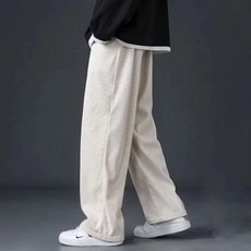 제이티엘 남성용 밴딩허리 팬츠 와이드핏 캐주얼 바지
