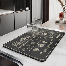 TheInHome 廚房碗盤乾燥珪藻土墊 單層, G 款式7