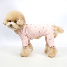 Grooming Dog 寵物鈴鐺花彈性連身家居服, 1個, PINK