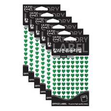 Petit 顏色分類用標籤 20-HR344, 綠色, 6個