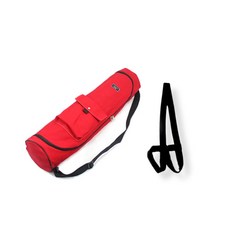 純色 大容量瑜珈墊袋 + 瑜珈墊背帶組 B13, 紅色