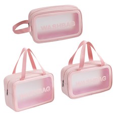 Everhouse多功能半透明洗臉沐浴包 3件組, 粉色