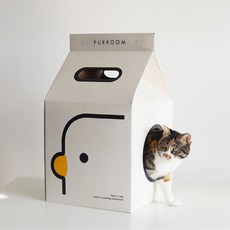 PURROOM Red Puppy 貓咪 Nekoya 牛奶盒貓抓屋, 1個, 混合色