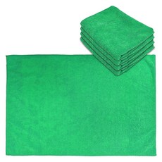 월드크린 다목적 극세사 경편 손걸레 대형 40 x 60 cm, 그린, 5개