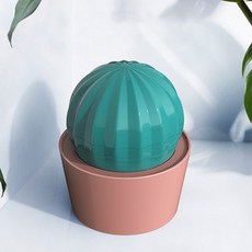 PASTEL PET 寵物仙人掌花盆造型毛梳 均碼, 1個, 綠色