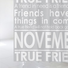 浴簾 SC113 1520*1880mm+不鏽鋼掛鉤 12入+白色窗簾桿組合, 1套