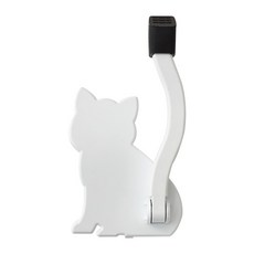 PLUSLINE 貓咪造型門擋 白色, 1個