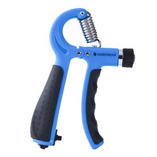 HardyRoar 高級可調節計數握力器 5-60kg, 藍色, 1個