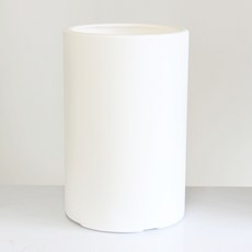 Garden in the City 現代簡約長形圓筒花盆 中, 白色