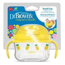 Dr.Brown's 布朗博士 安全防漏零食杯, 黃色, 1個