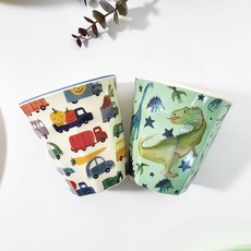 rice 幼兒杯 中 2件組, 快樂汽車，迪諾, 1組