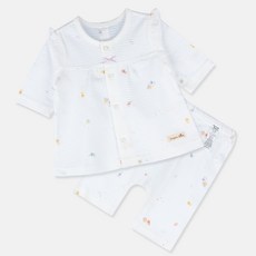 오가닉붐 여아용 뱀이 썸머 칠부 내의 상의 + 하의 세트