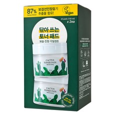 YADAH 仙人掌爽膚棉片 150ml, 60片, 2罐