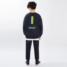 고스트리퍼블릭 아동용 스트랩 프린팅 오버핏 맨투맨 트레이닝 상하의 세트 JTS 19121