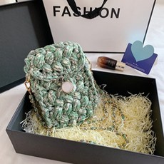 소니오 고급스러운 수제 핸드백 DIY 패키지, 22 딥 포레스트 그린, 1세트