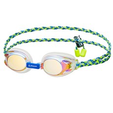 Phoenix Beluga 兒童鏡面織物防霧泳鏡 PJ-1505JM FB TA, 1個, 藍色