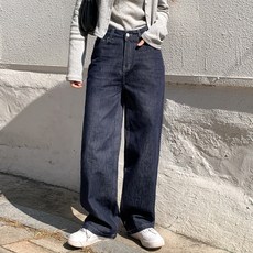 NEEDSOME 女款 長版/中長版 不易褪色原色牛仔褲