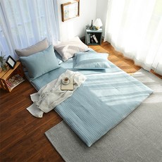 AMANTE Point View 絎縫床墊套, 顏色: 石藍色