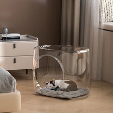 REDPUPPY 寵物玻璃半月屋, 1個, 混色