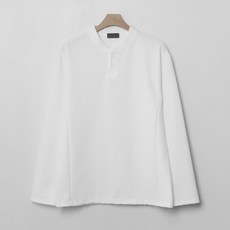 남성용 심플 헨리넥 긴팔 티셔츠 T2574