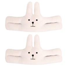 I'CLE 懸掛式防關門門擋, 2入, 兔子款 白色