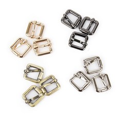 brand yarn 皮包背帶調整扣組 4款 各3入, 1套, 金、銀、古董、黑鎳