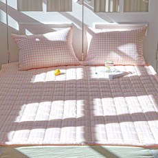 Lucidsleep 韓國製 柔軟Dream Check固定帶床墊, 粉紅檸檬色