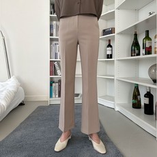디어로라 여성용 히든 밴딩 스판 부츠컷 슬랙스