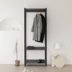 퍼리든 큐브 드레스룸 시스템 행거 800 1단 방문설치, 블랙