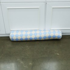 Daeil Company 鑽石格紋糖果抱枕套, 藍色 + 米色