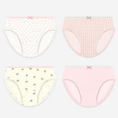 Uni FRIend 女童款Lily系列印花四角內褲 4件組