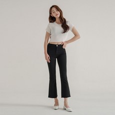 Gembling 女款修身顯瘦高腰九分靴型褲