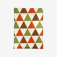 Derhappy 雙面印花防水布料, Nordic Triangular Orange, 1入