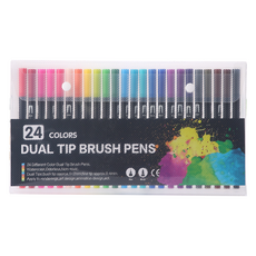 동아피엠에스 DUAL TIP BRUSH PENS, 24색, 1개