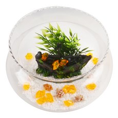 加濕福袋玻璃球25個魚缸套組, 白色的