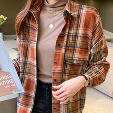 POPLARNC Lunagirl 高紋格紋襯衫