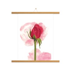 인테리어 장미G 포스터 + 족자 + 끈 랜덤발송, 모카우드