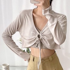 라라온 여성용 나엘히 스트랩 크롭 가디건