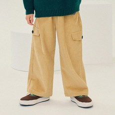 OWLEYBARN 兒童款 Ollie 大燈芯絨冬季口袋寬版長褲