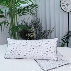 ahtty blanc 嬰幼兒用純棉寬版枕頭套2入 + 枕芯組, 恐龍世界