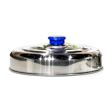 漢陽金屬不鏽鋼餃子鍋蓋, 1個, 小號(直徑330mm x 高72mm x 深55mm)