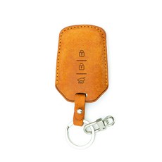 CHAMOA 가죽 스마트키케이스 더뉴싼타페 페이스리프트 더뉴그랜저, 탄+니켈사틴, MH111