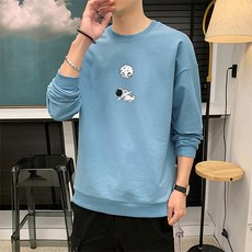 NUZE 男款秋季薄圓領大學T